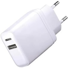 BORASCO Сетевое зарядное устройство USB-A, USB-C, 65Вт, 3.25A, белый [52584]