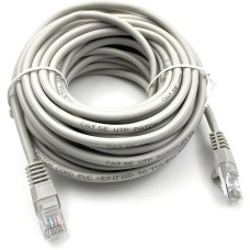 KINGPRICE Патч-корд KP-PC-c5e-10m-g 1Гбит/с UTP 4 пары cat.5E solid CCA molded 10м серый RJ-45 (m)-RJ-45 (m)