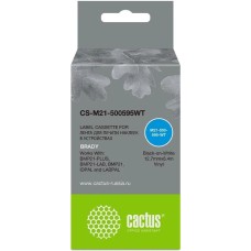 Картридж CACTUS Картридж CS-M21-500595WT, 12.7мм, черный шрифт, белый фон, 6.4м ( CS-M21-500595WT