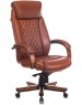 Кресло компьютерное БЮРОКРАТ Кресло руководителя T-9924WALNUT, кожа, до 200кг, светло-коричневый