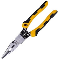 Удлиненные плоскогубцы DELI Удлиненные плоскогубцы многофункциональные DL101008 220мм, (зажим/резка/зачистка/обжатие), сталь Cr-V, двухкомпонентная рукоять