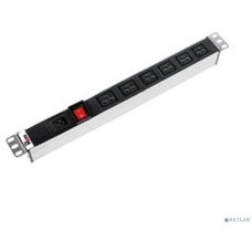 ЦМО REM Блок розеток Rem-16 с выкл., 6 IEC 60320 C19, вход IEC 60320 C20, 16A, алюм., 19