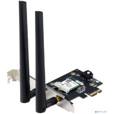 ASUS PCE-BE6500 Беспроводной трехдиапазонный PCI Express адаптер BE6500 + Bluetooth 5.4, внешняя съемная антенна, Wi-Fi 7 (be)