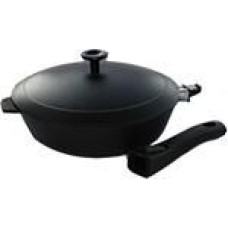 Камская посуда с4061 чугунная 240х60 со съемной бакелитовой ручкой с алюминиевой крышкой