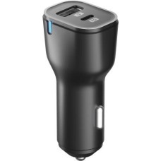 OLMIO Автомобильное зарядное устройство Type-C + USB, 20W, PowerDelivery, QuickCharge3.0, черное