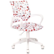 БЮРОКРАТ Кресло детское KD-W4, ткань, до 120кг, белый