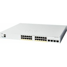 Коммутатор CISCO Коммутатор Catalyst 1200 24x10/100/1000 RJ-45 PoE+, 4x1G SFP+ uplinks, PoE+ 195W, Rack Mounting kit, Fanless, C1200-24P-4G