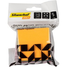 SILWERHOF Блок самоклеящийся бумажный Daily 51x51мм 250лист. 75г/м2 неон 5цв.в упак. европодвес