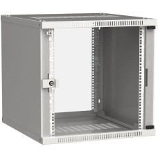 ITK Шкаф коммутационный Linea WE (LWE3-12U64-GF) настенный 12U 600x450мм пер.дв.стекл направл.под закл.гайки 50кг серый 400мм 15.8кг 200град. 585мм IP20 IK08 сталь