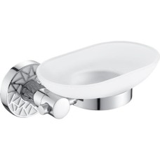 GFmark - Мыльница стеклянная с креплением к стене, с БЕЛОЙ МОЗАИКОЙ 3207