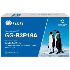 Картридж струйный G&G Картридж струйный №727 GG-B3P19A голубой (130мл) для HP DJ T920/T1500