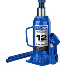 ЗУБР 12 т, 228 - 467 мм, бутылочный гидравлический домкрат, Профессионал (43060-12)