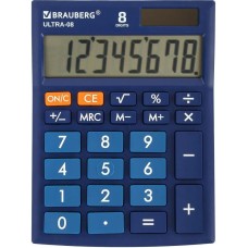 BRAUBERG Калькулятор Ultra, 8-разрядный, синий