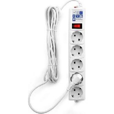 Сетевой фильтр POWER CUBE (02672) SPG-B-15 , 5роз - 5м - белый