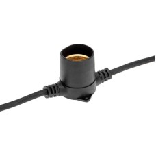 Светильники накладные NEON-NIGHT (331-331) 'Белт-Лайт' 2 жилы 10 м, черный каучук, шаг 50 см, 20 патронов Е27, шнур 3 м, IP44, соединяется