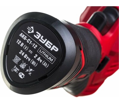 Пила сабельная ЗУБР СПЛ-125-21 12В, 1аккум