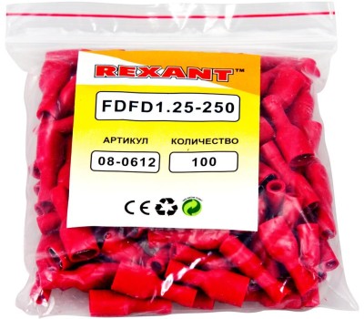 REXANT (08-0612) РППИ-М 1.5-(6.3), 6.6 ММ 0.5-1.5 ММ2, КРАСНАЯ