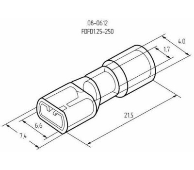 REXANT (08-0612) РППИ-М 1.5-(6.3), 6.6 ММ 0.5-1.5 ММ2, КРАСНАЯ