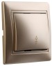 выключатель SMARTBUY (SBE-01c-10-SW12-0-c) Венера, 1-клавишный,шампань