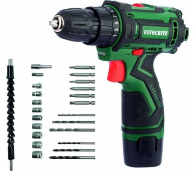 Аккумуляторная дрель-шуруповёрт FAVOURITE DC 1202 PROMO SET Аккумуляторная дрель-шуруповёрт