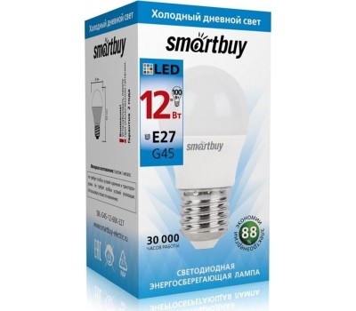 Лампа SMARTBUY (SBL-G45-12-60K-E27) 12W/6000/E27