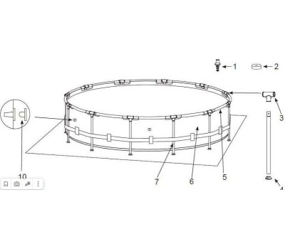 Бассейн каркасный INTEX Бассейн каркасный призматический, 366x76см, сталь, ПВХ, 26710NP 049-019