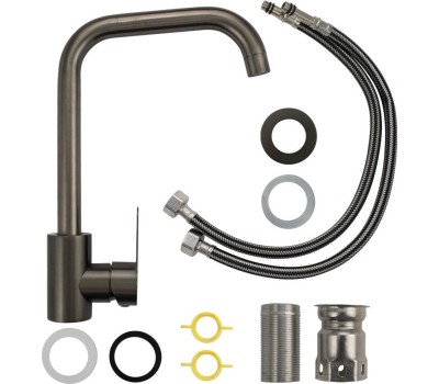 Смеситель кухонный MAGNUS 9302 Смеситель кухонный, из нержавеющей стали марки 304, ГРАФИТОВЫЙ