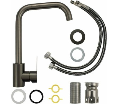 Смеситель кухонный MAGNUS 9302 Смеситель кухонный, из нержавеющей стали марки 304, ГРАФИТОВЫЙ