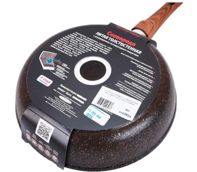 Сковорода KUKMARA сго282а а/пр литая 28см съемн/руч Granit ultra original