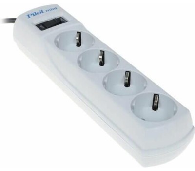 PILOT mini 3м (4 розетки) белый (коробка)