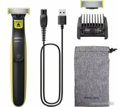 PHILIPS Триммер OneBlade QP2724/20 черный/зеленый