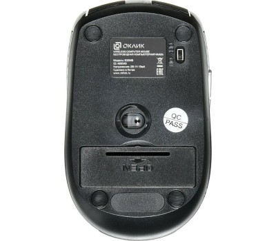 Мышь беспроводная OKLICK Мышь беспроводная 635MB, Bluetooth, оптическая, 1600dpi, черный и серый [489350]