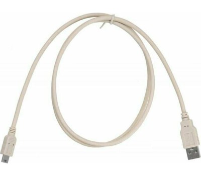 Кабель BURO Кабель USB USB A(m) (прямой) - mini USB B (m) (прямой), круглое, 1м, серый [usb2.0-m5p-1]