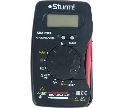STURM! Мультиметр цифровой STURM MM12031, автоматический