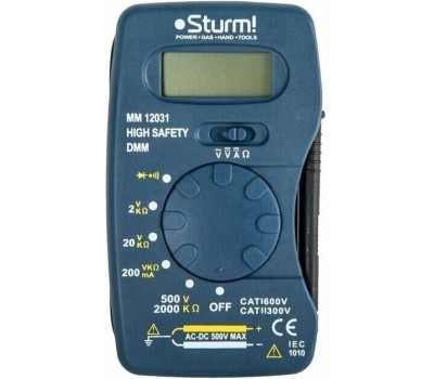 STURM! Мультиметр цифровой STURM MM12031, автоматический