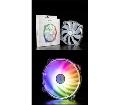 ALSEYE Вентилятор CF200 200мм, 3-pin, 800об/мин, 29.5 дБ, черный, Ret