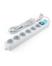 PowerCube PRO Фильтр-удлинитель (SPL(5+1)-16B-P-1,9М) 1.9 м, 6 розеток, 16А/3,5кВт, LC контур - подавление В/Ч помех {13062}