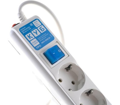 PowerCube PRO Фильтр-удлинитель (SPL(5+1)-16B-P-1,9М) 1.9 м, 6 розеток, 16А/3,5кВт, LC контур - подавление В/Ч помех {13062}