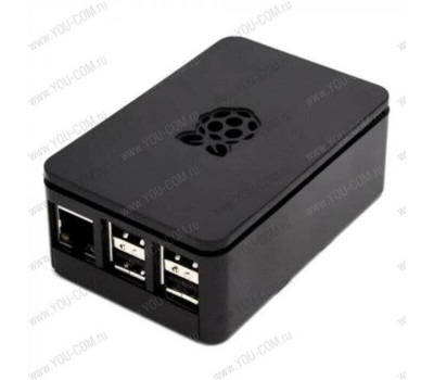 Корпус для ПК ACD Корпус RA179 Black ABS Plastic case with Logo for Raspberry Pi 3 B/B+, совместим с креплением VESA Mount (RASP1793)(ASM-1900036-22)(аналог 167-7046)