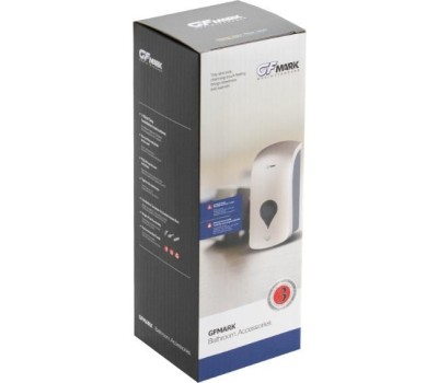 GFmark - Дозатор жидкого МЫЛА, пластик АБС, БЕЛЫЙ, КОМБИНИРОВАННЫЙ, с глазком - капля, 300 мл 613