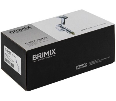 BRIMIX - Кран на одну воду, для кухонной мойки и раковины, металлокерамика, из высокопрочного пластика АБС, поворотный излив и аэратор, цвет БЕЛЫЙ. 6617