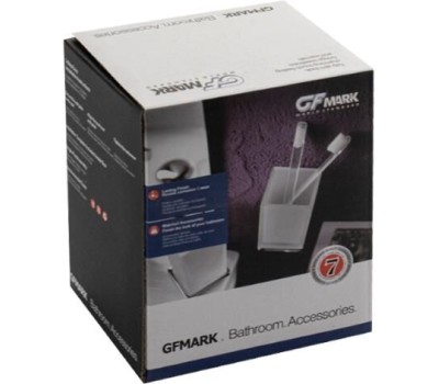 GFmark - Мыльница стеклянная с креплением к стене, с БЕЛОЙ МОЗАИКОЙ 3207