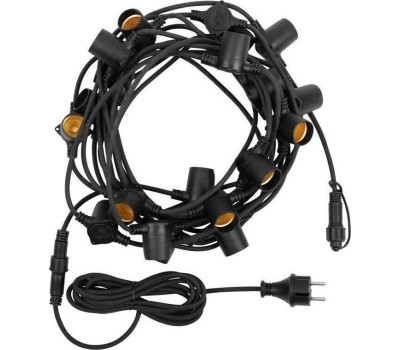 Светильники накладные NEON-NIGHT (331-331) 'Белт-Лайт' 2 жилы 10 м, черный каучук, шаг 50 см, 20 патронов Е27, шнур 3 м, IP44, соединяется