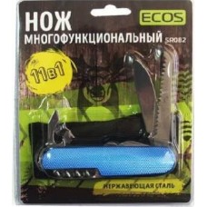 Нож многофункциональный ЭКОС Нож многофункциональный т.м. ECOS, SR082, синий 325130