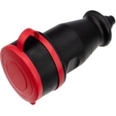 REXANT (111-012) РОЗЕТКА КАУЧУК, 3Р+РЕ, 32 А, IP20, ЧЕРНАЯ