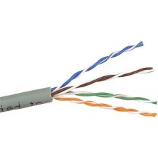 LANMASTER Кабель информационный TWT-5EUTP/100-GY кат.5E UTP 4 пары 24AWG PVC внутренний 100м серый