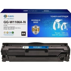Картридж лазерный G&G Картридж лазерный GG-W1106A-N W1106A черный (1000стр.) для HP Laser 107a/107r/107w/135a MFP/135r MFP/135w MFP/137fnw MFP