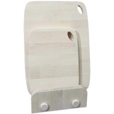 РОССИЯ 371825 Набор разделочных досок 1,8 см, массив березы, 2 шт: 18х25, 25х32 см, на подставке