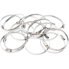 СИБРТЕХ Хомуты нержавеющая сталь, Стандартное болтовое крепление 80-100 мм, 25 штук в упаковке, ширина 9 мм 47587