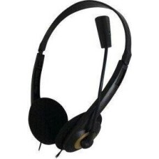 SUNWIND Гарнитура SW-HS100, для компьютера, накладные, проводные, черный [1808848]